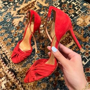 Schutz Peep Toe Stiletto Sandal Heels